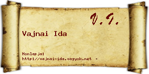 Vajnai Ida névjegykártya